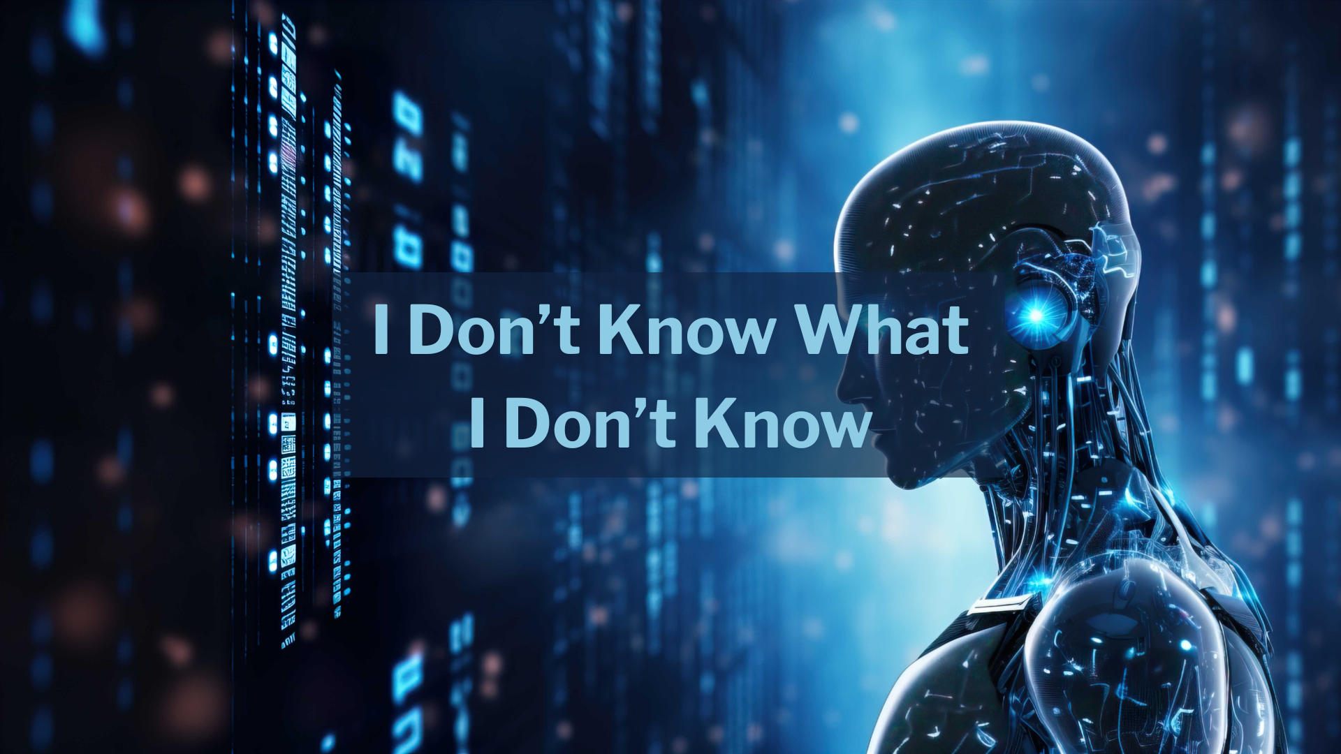 I Don’t Know What I Don’t Know